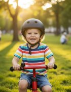 Trike Fix Casca de bicicleta pentru copii marime M (55-58 cm) lumina LED integrata si 11 orificii de ventilaie Black