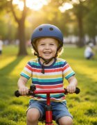 Trike Fix Casca de bicicleta pentru copii marime M (55-58 cm) lumina LED integrata si 11 orificii de ventilaie Blue