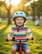 Trike Fix Casca de bicicleta pentru copii marime M (55-58 cm) lumina LED integrata si 11 orificii de ventilaie Light Blue