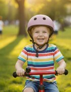 Trike Fix Casca de bicicleta pentru copii marime M (55-58 cm) lumina LED integrata si 11 orificii de ventilaie Violet