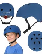 Trike Fix Casca de protectie pentru copii FIX S Blue S (48-54 cm) reglabila cu lumina LED sistem de prindere 11 orificii de ventilatie