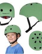 Trike Fix Casca de protectie pentru copii FIX S Green S (48-54 cm) reglabila cu lumina LED sistem de prindere 11 orificii de ventilatie