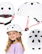 Trike Fix Casca de protectie pentru copii FIX S White S 48-54 cm reglabila cu lumina LED sistem de prindere 11 orificii de ventilatie