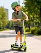 Trike Fix Trotineta pentru copii Green cu ghidon ajustabil roti luminoase LED frana de mana si de picior capacitate maxima 100 kg