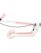 Trike Fix Trotineta pentru copii Pink cu ghidon ajustabil roti luminoase LED frana de mana si de picior capacitate maxima 100 kg