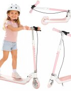 Trike Fix Trotineta pentru copii Pink cu ghidon ajustabil roti luminoase LED frana de mana si de picior capacitate maxima 100 kg