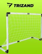 Trizand Poarta fotbal pentru copii pliabila usor de montat cu minge pompa si carlige de fixare incluse dimensiune 120 x 40 x 80 cm