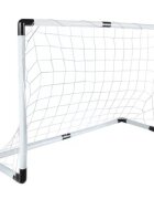 Trizand Poarta fotbal pentru copii pliabila usor de montat cu minge pompa si carlige de fixare incluse dimensiune 120 x 40 x 80 cm