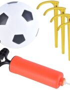 Trizand Poarta fotbal pentru copii pliabila usor de montat cu minge pompa si carlige de fixare incluse dimensiune 120 x 40 x 80 cm