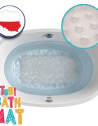 Tuban Covoras de baie antiderapant Alb 70x35 cm