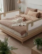 Tulano Bariera de protectie pentru copii Cover 30 Beige 200 cm cu inaltime reglabila 67-83 cmrabatabilahusa respirabilabuzunar accesorii integratcompatibila cu saltele cu grosime 10-28 cm