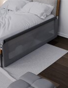 Tulano Bariera de protectie pentru copii Cover 30 Grey 200 cm cu inaltime reglabila 67-83 cmrabatabilahusa respirabilabuzunar accesorii integratcompatibila cu saltele cu grosime 10-28 cm