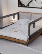 Tulano Bariera de protectie pentru copii Cover 30 Grey 200 cm cu inaltime reglabila 67-83 cmrabatabilahusa respirabilabuzunar accesorii integratcompatibila cu saltele cu grosime 10-28 cm