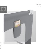Tulano Bariera de protectie pentru copii Cover 40 Grey 200x70 cm cu structura ultra-reglabilahusa respirabilabuzunar accesorii integratcompatibila cu saltele cu grosime 10-28 cm
