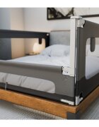 Tulano Bariera de protectie pentru copii Cover 40 Grey 200x70 cm cu structura ultra-reglabilahusa respirabilabuzunar accesorii integratcompatibila cu saltele cu grosime 10-28 cm