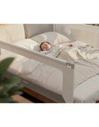 Tulano Bariera de protectie pentru copii Cover 40 WhiteGrey 200x70 cm cu structura ultra-reglabilahusa respirabilabuzunar accesorii integratcompatibila cu saltele cu grosime 10-28 cm