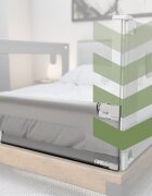 Tulano Bariera de protectie pentru copii Cover 40 WhiteGrey 200x70 cm cu structura ultra-reglabilahusa respirabilabuzunar accesorii integratcompatibila cu saltele cu grosime 10-28 cm