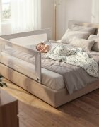 Tulano Bariera de protectie pentru copii Cover 46 WhiteGrey 160cm cu inaltime reglabila 18 nivelerabatabilahusa respirabilabuzunar accesorii integratcompatibila cu saltele cu grosime 10-28 cm