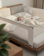 Tulano Bariera de protectie pentru copii Cover 46 WhiteGrey 160cm cu inaltime reglabila 18 nivelerabatabilahusa respirabilabuzunar accesorii integratcompatibila cu saltele cu grosime 10-28 cm