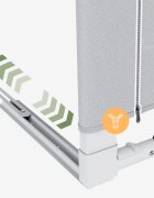 Tulano Bariera de protectie pentru copii Cover 46 WhiteGrey 160cm cu inaltime reglabila 18 nivelerabatabilahusa respirabilabuzunar accesorii integratcompatibila cu saltele cu grosime 10-28 cm