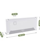 Tulano Bariera de protectie pentru copii Cover 46 WhiteGrey 160cm cu inaltime reglabila 18 nivelerabatabilahusa respirabilabuzunar accesorii integratcompatibila cu saltele cu grosime 10-28 cm