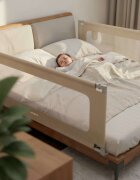Tulano Bariera de protectie pentru copii Cover 48 Beige 180cm cu inaltime reglabila 18 nivelerabatabilahusa respirabilabuzunar accesorii integratcompatibila cu saltele cu grosime 10-28 cm