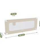 Tulano Bariera de protectie pentru copii Cover 48 Beige 180cm cu inaltime reglabila 18 nivelerabatabilahusa respirabilabuzunar accesorii integratcompatibila cu saltele cu grosime 10-28 cm