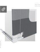 Tulano Bariera de protectie pentru copii Cover 48 Grey 180cm cu inaltime reglabila 18 nivelerabatabilahusa respirabilabuzunar accesorii integratcompatibila cu saltele cu grosime 10-28 cm