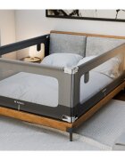 Tulano Bariera de protectie pentru copii Cover 48 Grey 180cm cu inaltime reglabila 18 nivelerabatabilahusa respirabilabuzunar accesorii integratcompatibila cu saltele cu grosime 10-28 cm