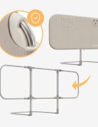 Tulano Bariera de protectie pentru copii Cover 55 Beige 150 cmpliabila ultracompactinaltime reglabila 47-72 cmhusa detasabilabuzunar accesoriicompatibila cu saltele cu grosime 5-25 cmgeanta transport inclusa