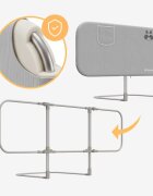 Tulano Bariera de protectie pentru copii Cover 55 Grey 150 cmpliabila ultracompactinaltime reglabila 47-72 cmhusa detasabilabuzunar accesoriicompatibila cu saltele cu grosime 5-25 cmgeanta transport inclusa