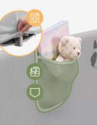 Tulano Bariera de protectie pentru copii Cover 55 Grey 150 cmpliabila ultracompactinaltime reglabila 47-72 cmhusa detasabilabuzunar accesoriicompatibila cu saltele cu grosime 5-25 cmgeanta transport inclusa