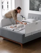 Tulano Bariera de protectie pentru copii Cover 55 Grey 150 cmpliabila ultracompactinaltime reglabila 47-72 cmhusa detasabilabuzunar accesoriicompatibila cu saltele cu grosime 5-25 cmgeanta transport inclusa