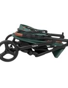 Tulano Carucior pentru copii Avignon Flower Collection 35 Green cu husa picioareprotectie ploaiepaturicaplasa insecte inclusepozitie somncapotina XXLsuspensii integratecadru usor 7.7 kgpana la 22 kg