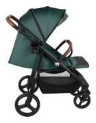 Tulano Carucior pentru copii Avignon Flower Collection 35 Green cu husa picioareprotectie ploaiepaturicaplasa insecte inclusepozitie somncapotina XXLsuspensii integratecadru usor 7.7 kgpana la 22 kg