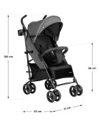 Tulano Carucior sport compact Davos 35 GreyBlack roti din PU cu suspensiicapotina XXL cu fereastrainclude husa picioareplasa insectesuport pahar6luni-4 ani sau maxim 22kg