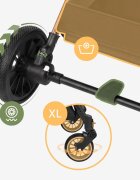 Tulano Carucior sport copii Lagos 35 Beige Gold cu pliere compacta tip troller husa picioare impermeabila si suport pahar incluse roti pivotante cu suspensii integrate parasolar XXL greutate admisa 15 kg