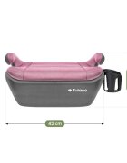Tulano Inaltator auto copii I-Size cu isofix Avignon Cabby 30 PinkGrey 125-150 cmsuport pahar inclushusa din material ultra softomologat R129