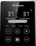 Tulano Incalzitor 6in1 multifunctional Ellie 35 Alb premium cu lumina de noapte integratapanou touchscreen incalzire rapida la temperatura dorita cosulet
