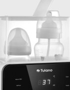 Tulano Incalzitor si sterilizator dublu pentru biberoane Ellie 45 cu 7 functii si afisaj digital lumina de veghe fara Bpa termostat inteligent cu setare temperatura