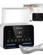 Tulano Incalzitor si sterilizator dublu pentru biberoane Ellie 45 cu 7 functii si afisaj digital lumina de veghe fara Bpa termostat inteligent cu setare temperatura