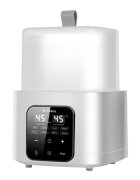 Tulano Incalzitor si sterilizator electric digital 8-in-1 Ellie 55 XL cu telecomandacapacitate 4 biberoaneecran tactil LCDsenzor mentinere temperatura 48 ore