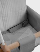 Tulano Leagan pentru copii cu structura din lemn si husa din bumbac Hop 33 Grey Rabbit cu centura de sigurantaspatarsezut moale utilizare interiorexterior greutate admisa 60 kg