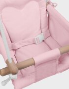 Tulano Leagan textil din lemn pentru copii Hop 30 Pink cu centura de sigurantaspatarsezut moale cu husa din bumbac utilizare interiorexterior greutate admisa 60 kg