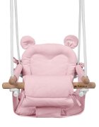 Tulano Leagan textil din lemn pentru copii Hop 30 Pink cu centura de sigurantaspatarsezut moale cu husa din bumbac utilizare interiorexterior greutate admisa 60 kg