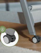 Tulano Patut Co-sleeper 3-in-1 50 Dream Light Grey pliabil inaltime reglabila functie anti-reflux saltea si plasa insecte incluse roti cu blocare fixare pat parinti cu centuri de ancorare material textil premium
