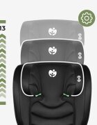 Tulano Scaun auto copii 2in1 I-Size Joy 20 Black 100-150 cm cu spatar detasabilcertificat ECE R129suport pahar si 2 parasolare inclusetetiera reglabila 13 pozitii distincte