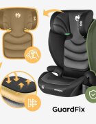 Tulano Scaun auto copii 2in1 I-Size Joy 20 BlackGrey 100-150 cm cu spatar detasabilcertificat ECE R129suport pahar si 2 parasolare inclusetetiera reglabila 13 pozitii distincte