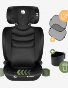 Tulano Scaun auto copii 2in1 I-Size Joy 20 BlackGrey 100-150 cm cu spatar detasabilcertificat ECE R129suport pahar si 2 parasolare inclusetetiera reglabila 13 pozitii distincte