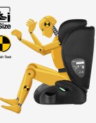 Tulano Scaun auto copii 2in1 I-Size Joy 20 BlackGrey 100-150 cm cu spatar detasabilcertificat ECE R129suport pahar si 2 parasolare inclusetetiera reglabila 13 pozitii distincte